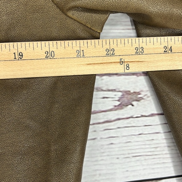 Women’s Faux Leather Racing Jacket Wild Fable Brown L - Picture 8 of 9
